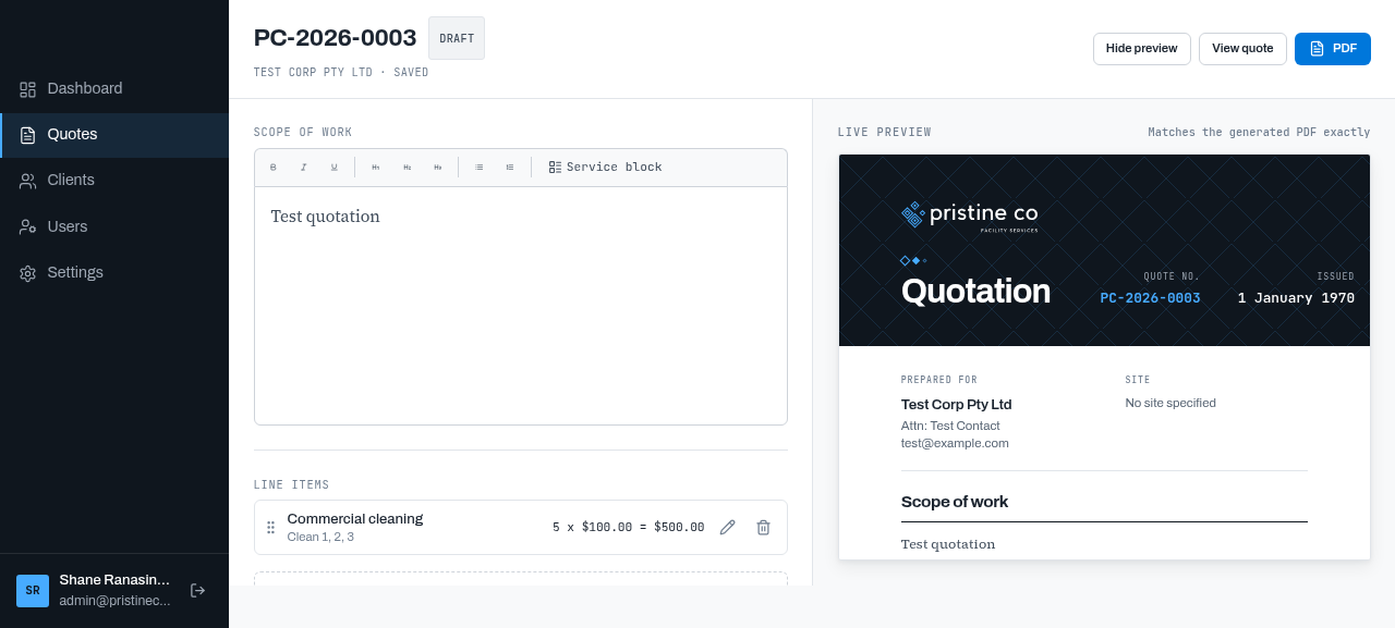 Editor with preview